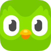 A favicon of Duolingo