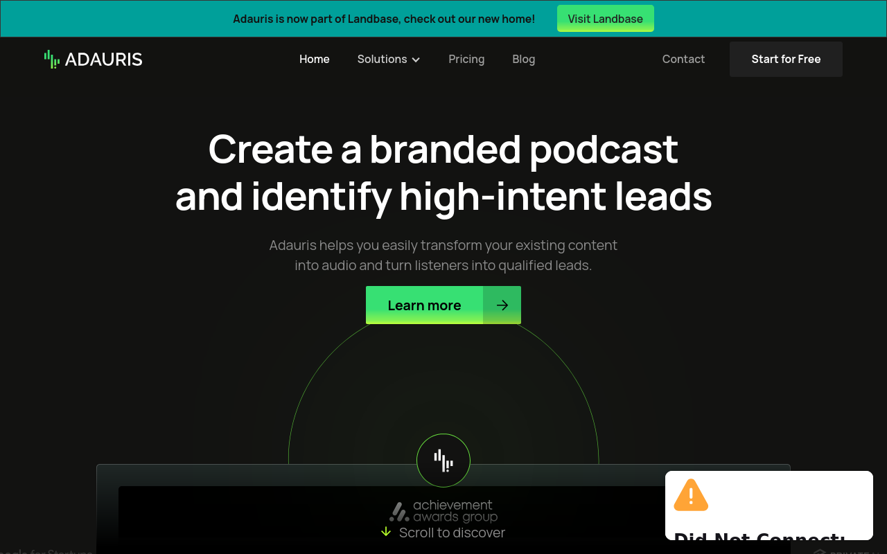 Screenshot of Ad Auris