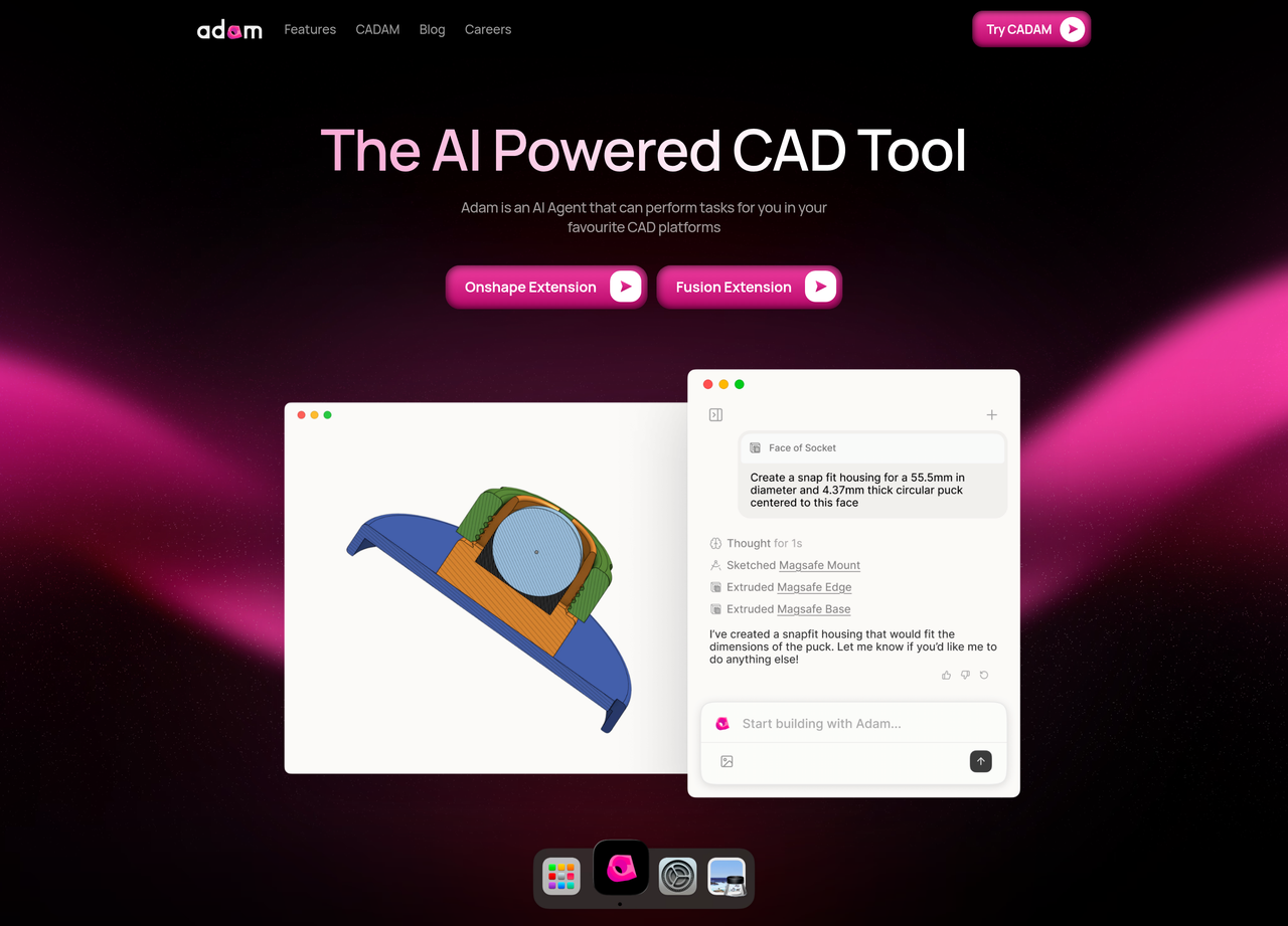 Screenshot of AdamCAD