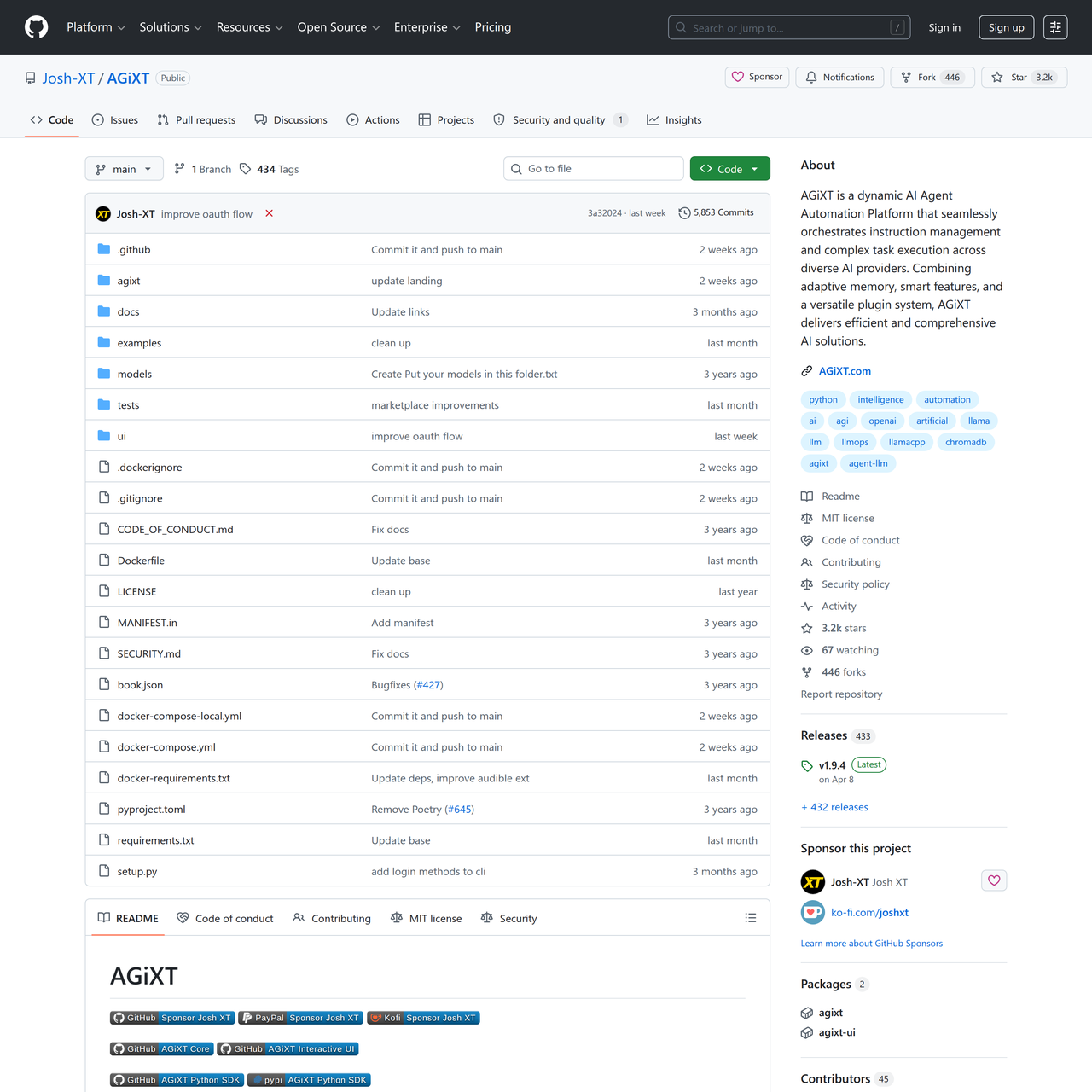 Screenshot of AgentLLM