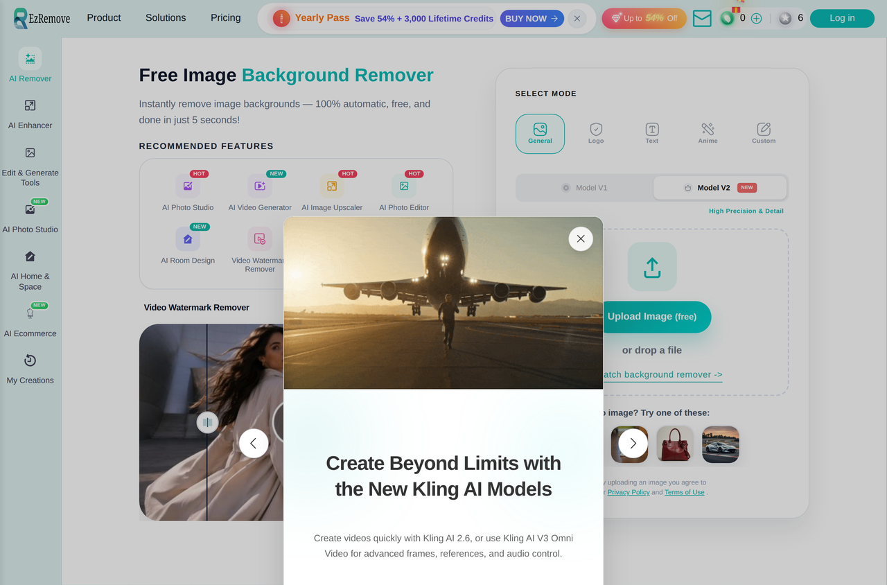 Screenshot of AI Background Remover