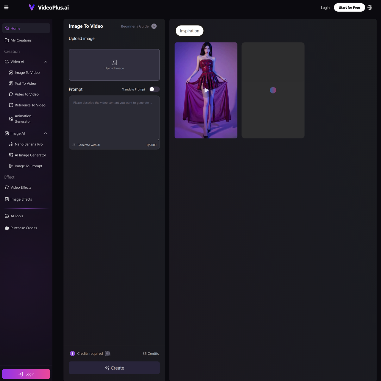 Screenshot of AI Dance Generator
