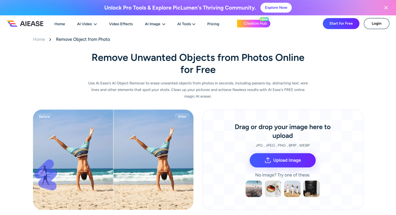 Screenshot of AI Ease Object Remover