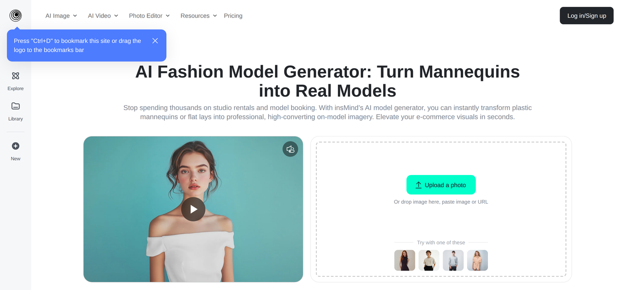 Screenshot of What is insMind AI Models Fashion?