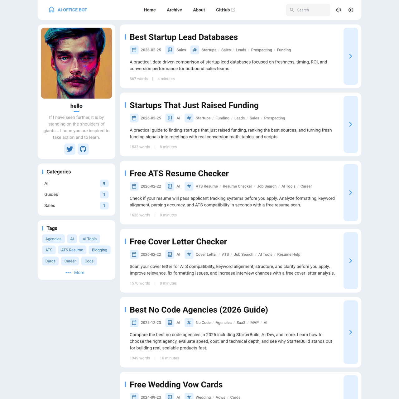 Screenshot of AI Office Bot