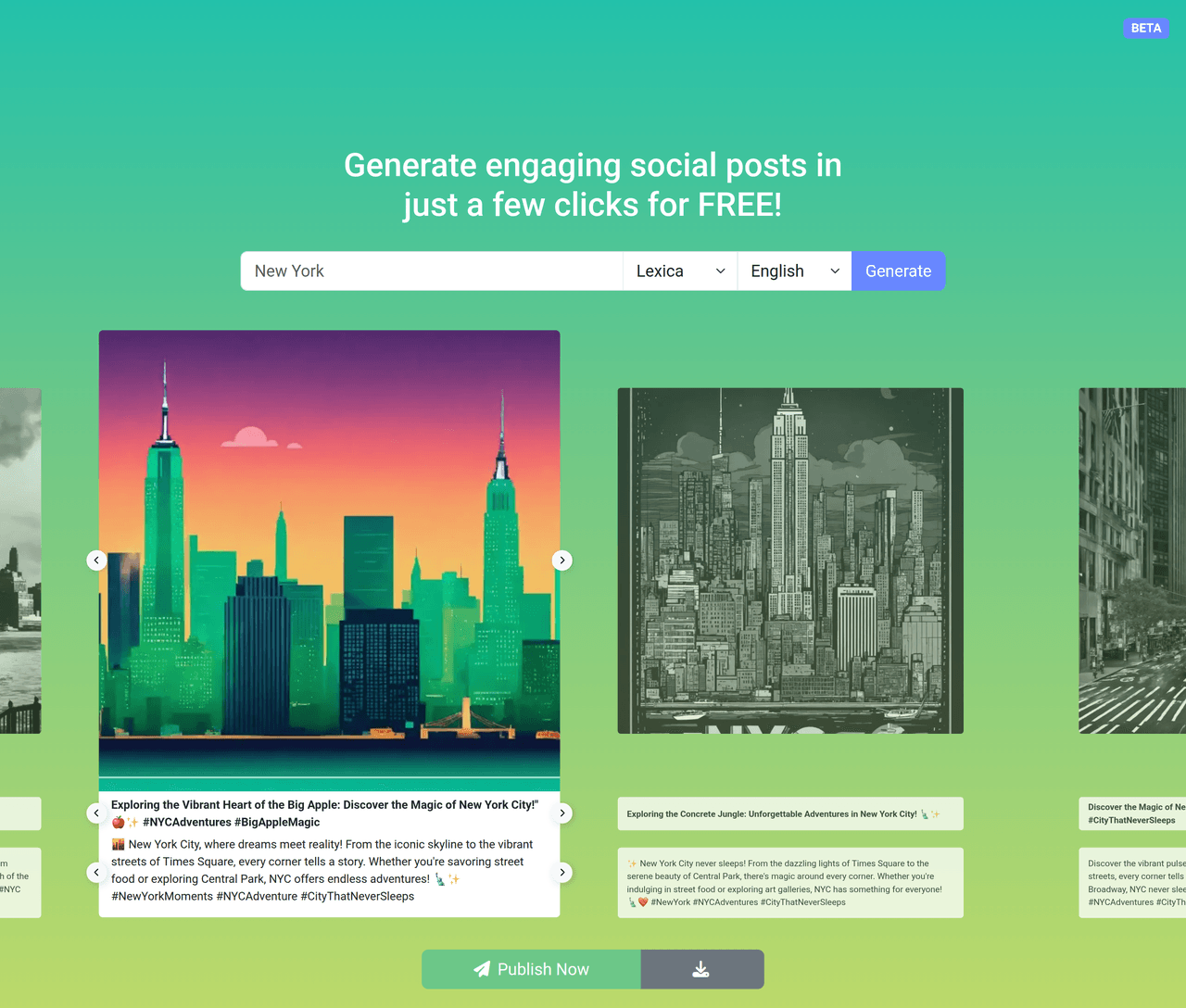Screenshot of AI Post Generator