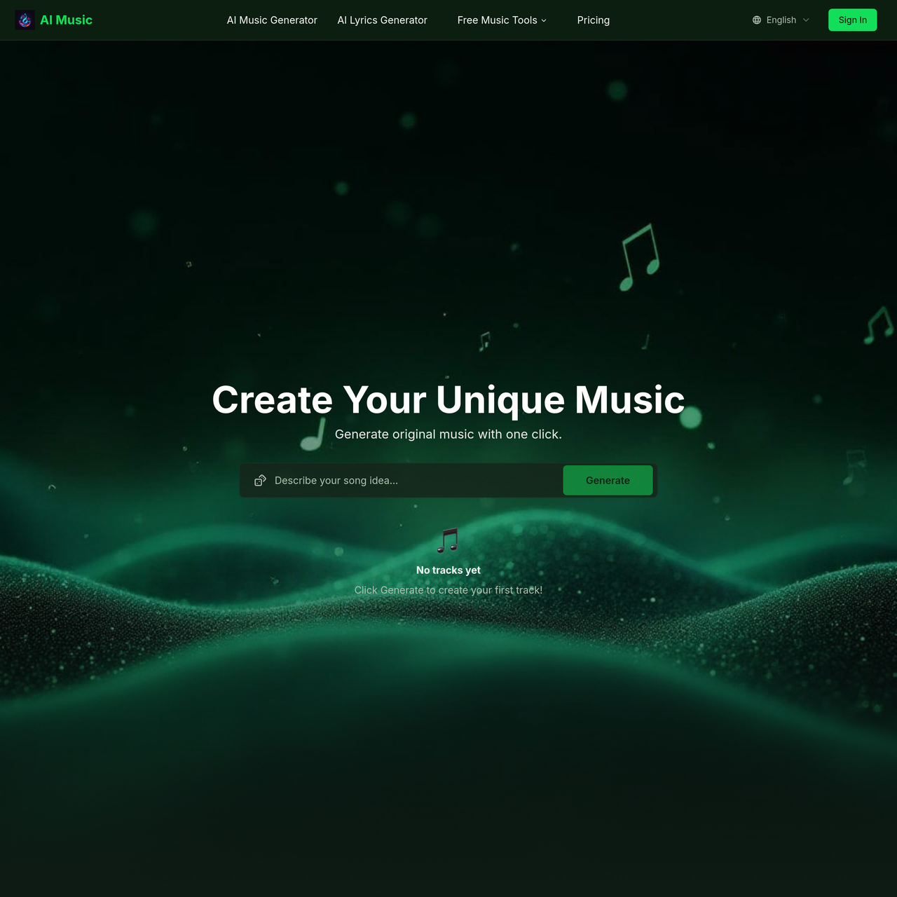 Screenshot of AI Song Creator