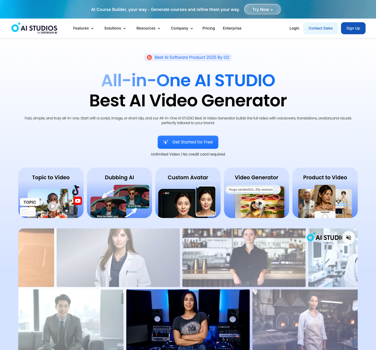Screenshot of AI Studios