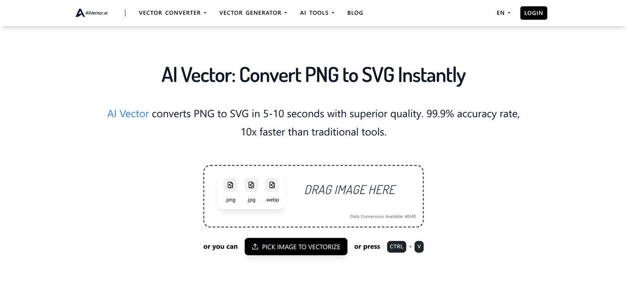 Screenshot of AI Vector