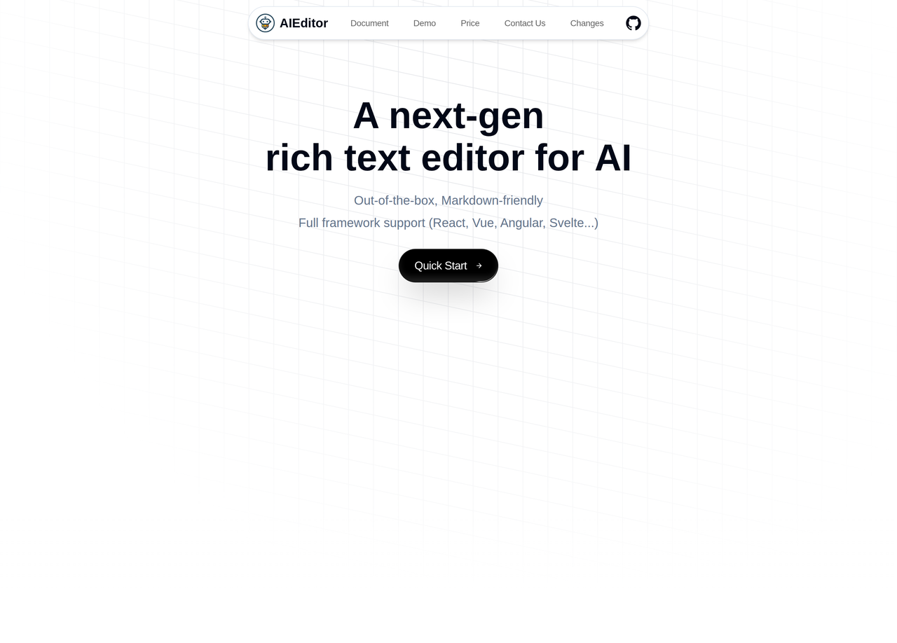 Screenshot of AiEditor