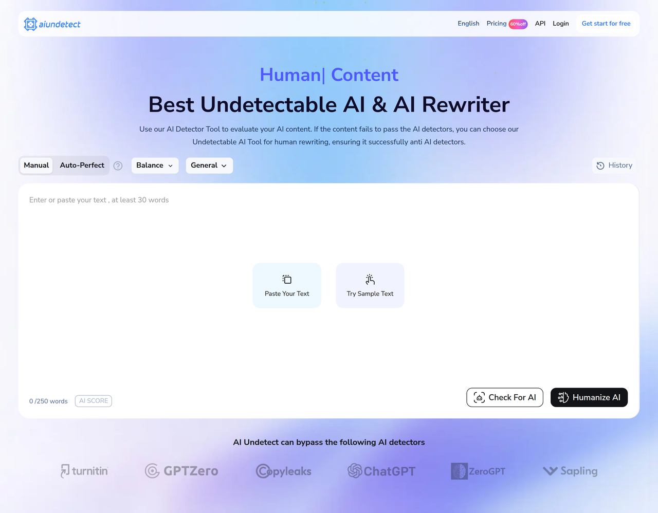 Screenshot of AI Undetect