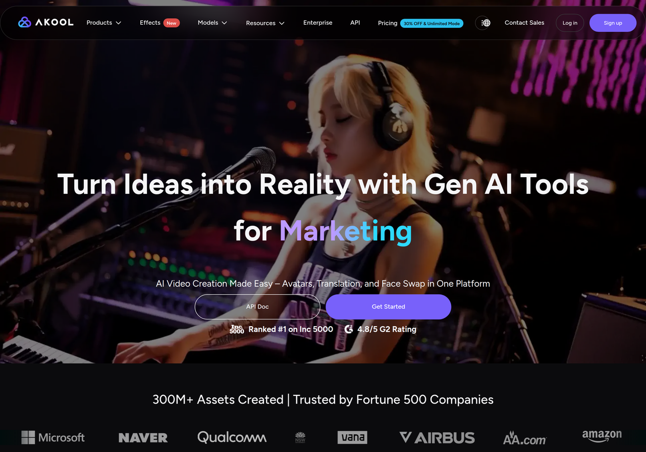Screenshot of Akool AI