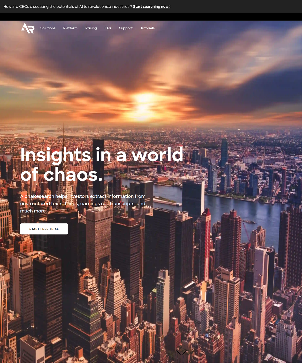 Screenshot of AlphaResearch