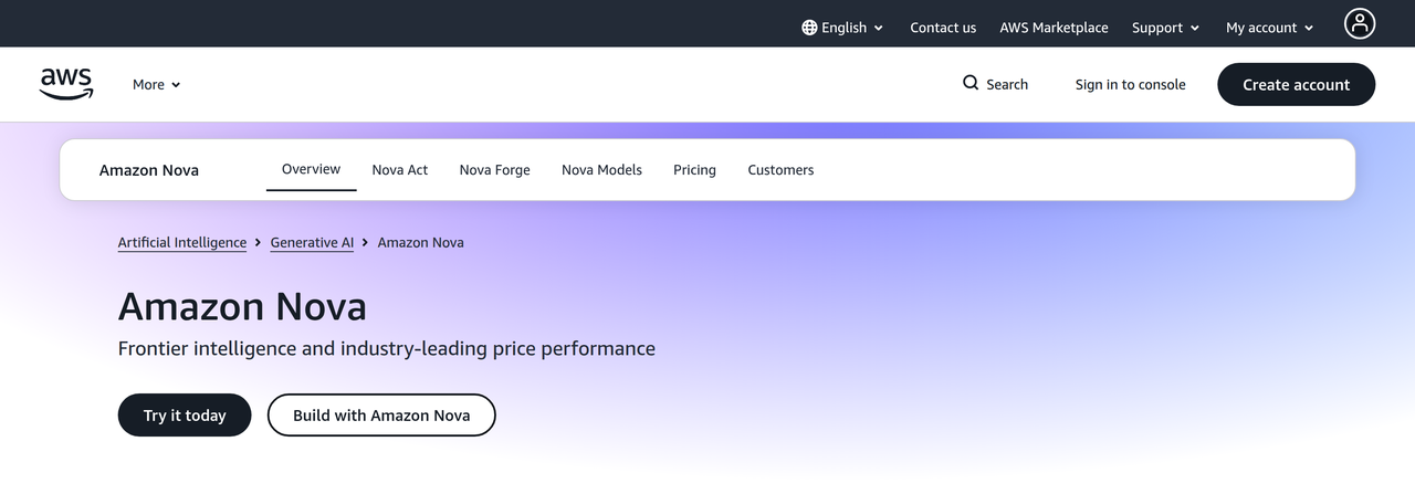 Screenshot of Amazon Titan