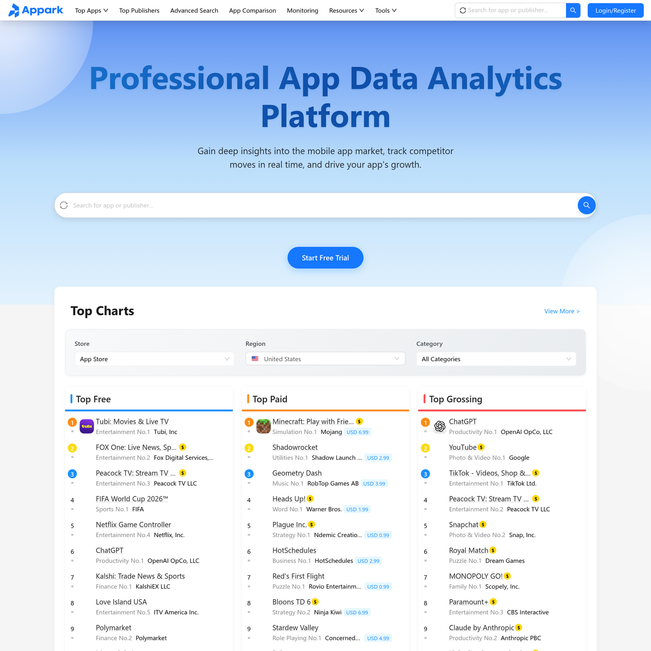 Screenshot of Appark