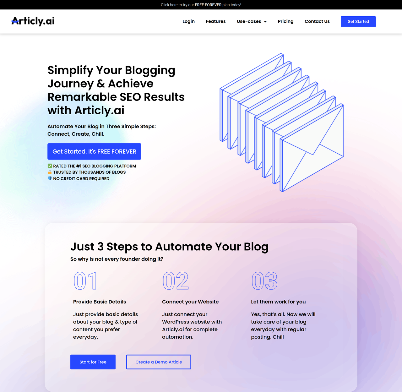 Screenshot of Articly