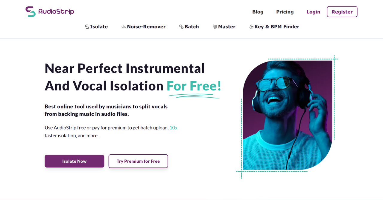 Screenshot of AudioStripe