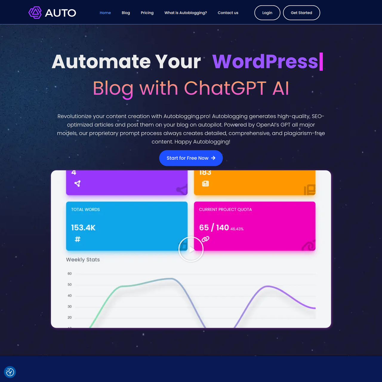Screenshot of AutoBlogging Pro