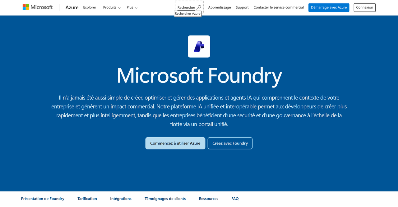 Screenshot of Azure AI Studio