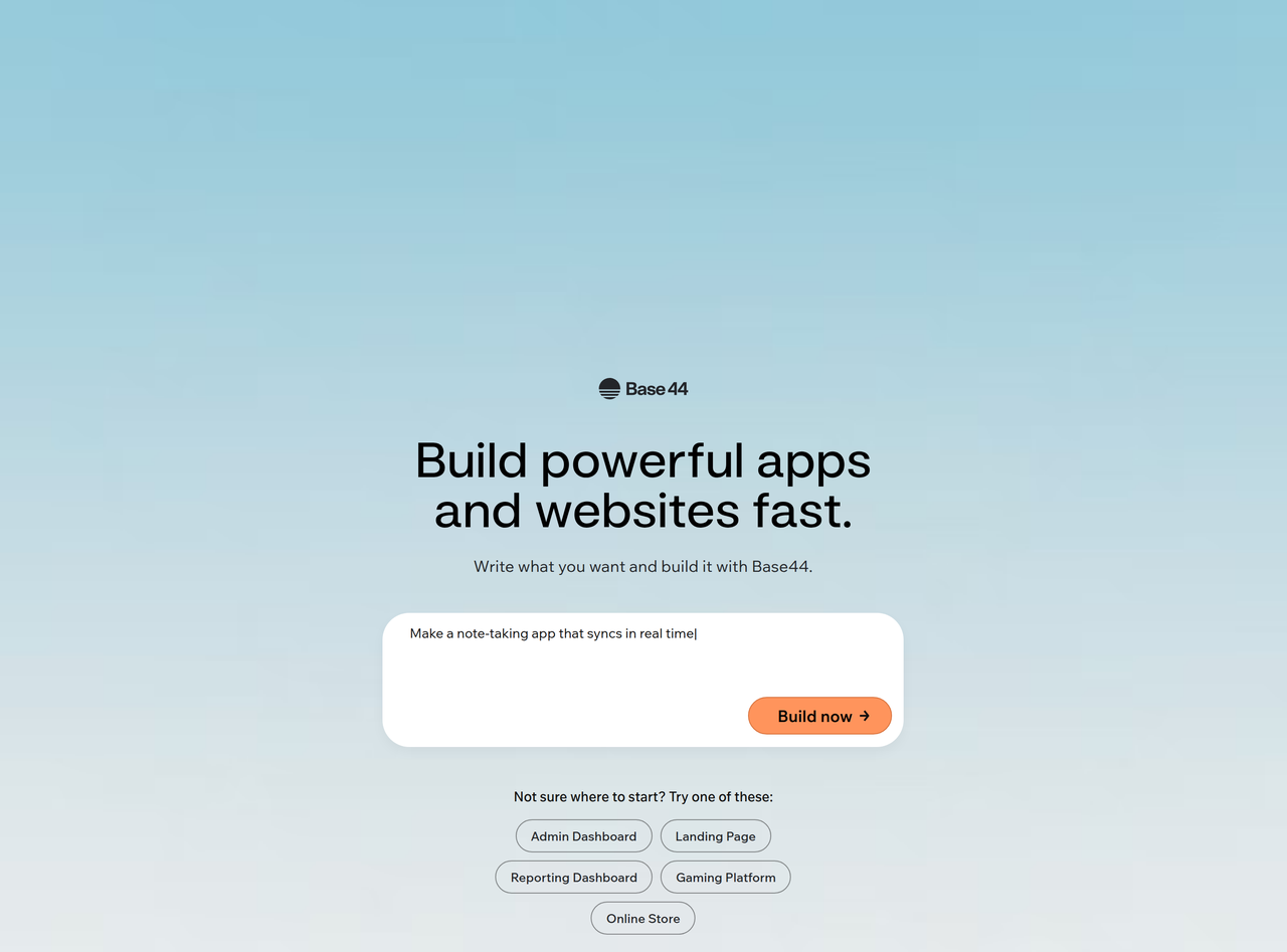 Screenshot of Base44 Review 2026