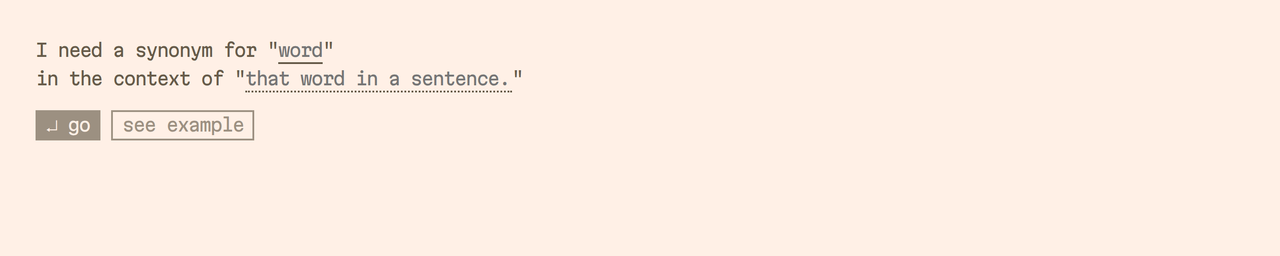 Screenshot of Better Synonyms AI