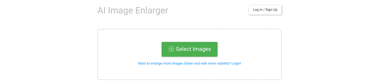 Screenshot of BigJPG