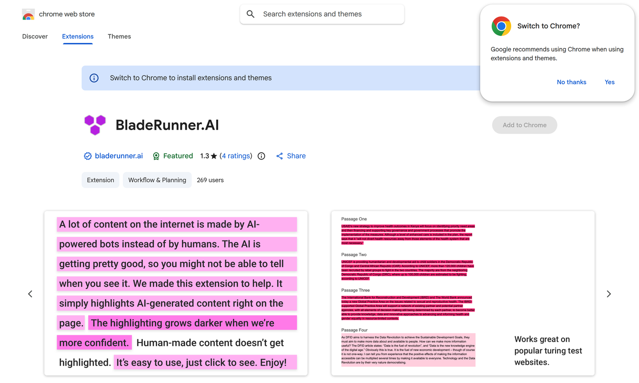 Screenshot of Bladerunner