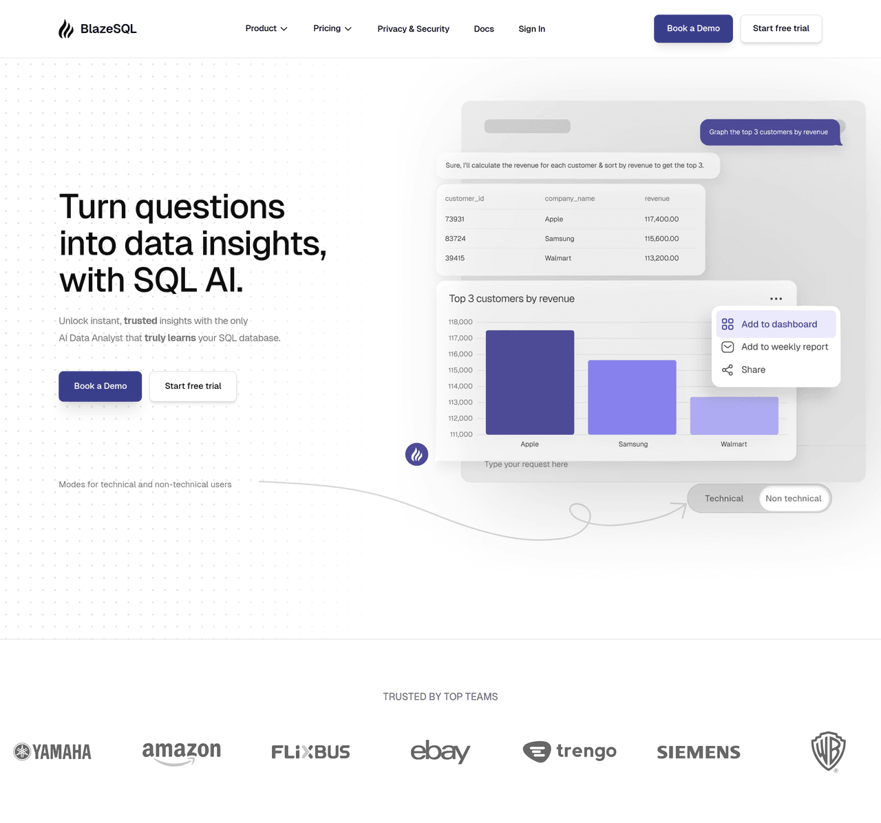 Screenshot of Blaze SQL