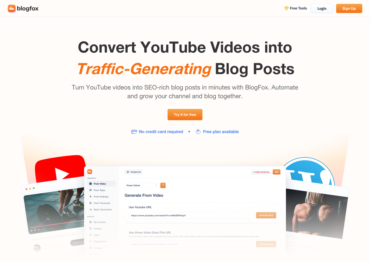 Screenshot of BlogFox