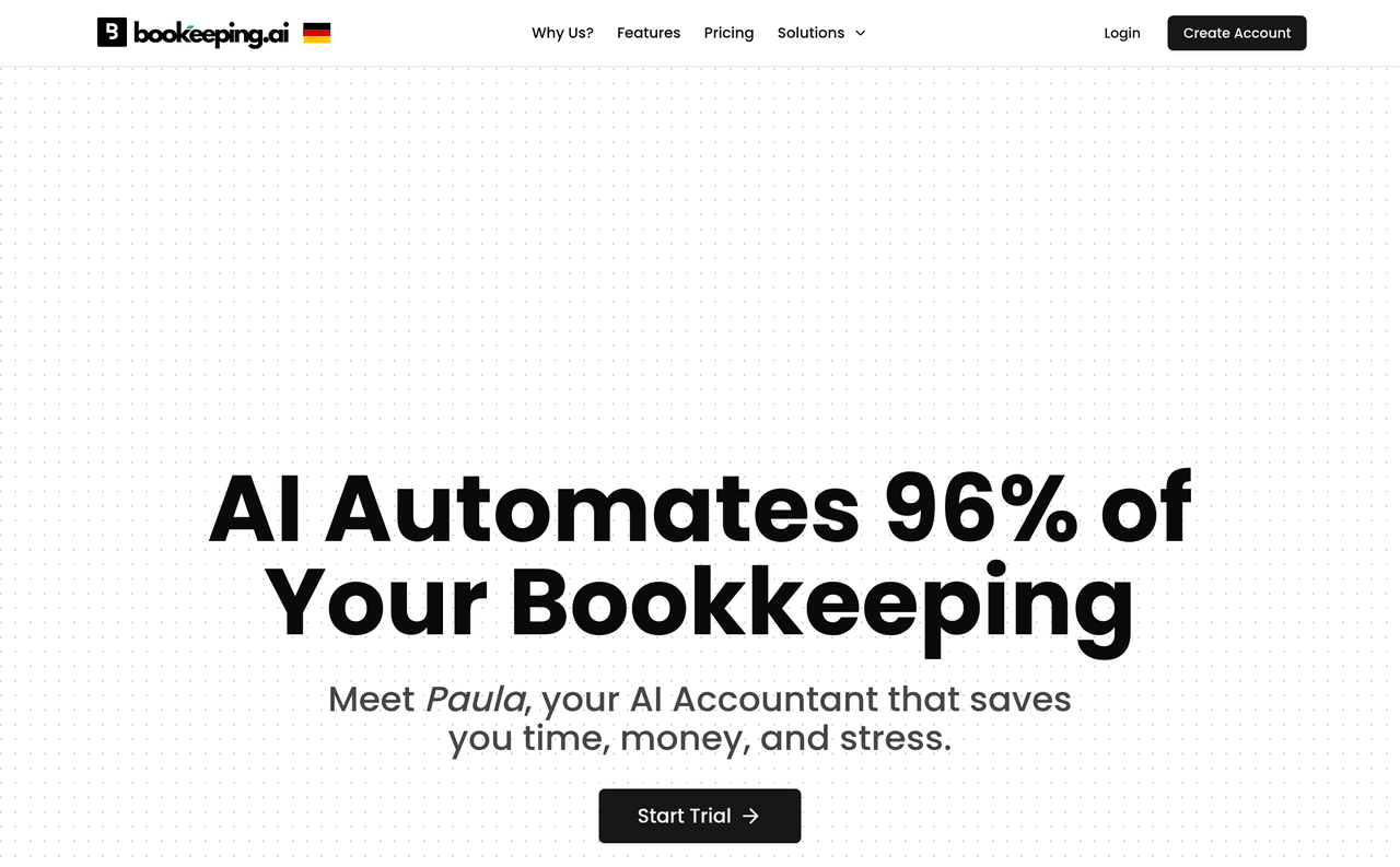 Screenshot of Bookeeping.ai