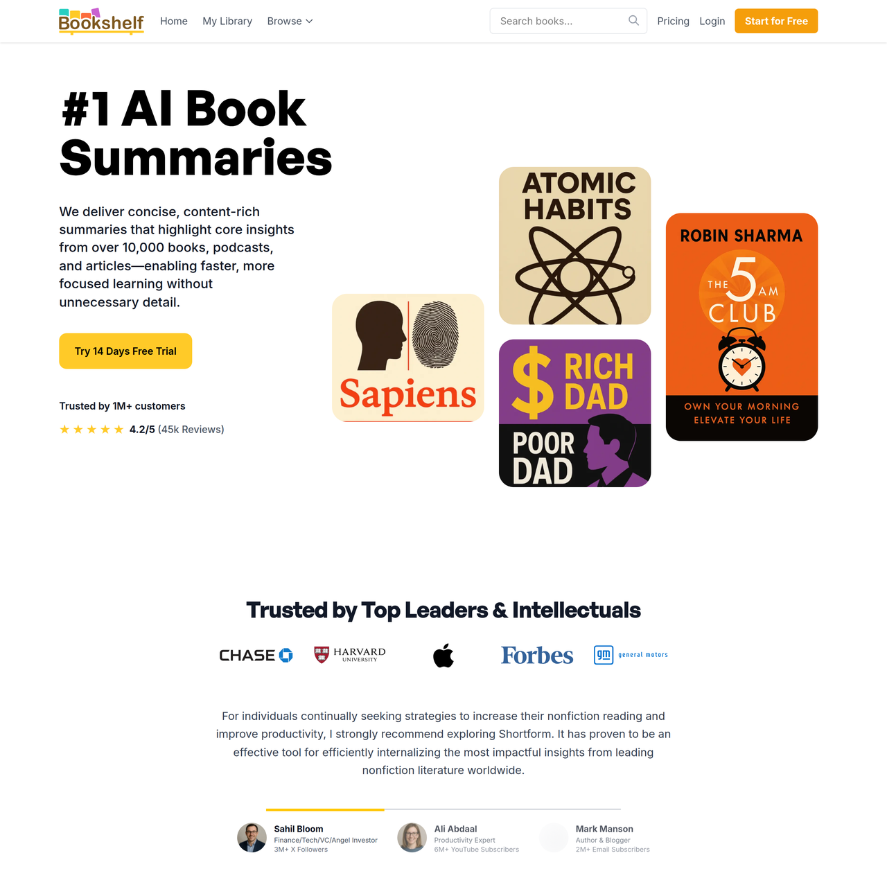 Screenshot of Bookshelf