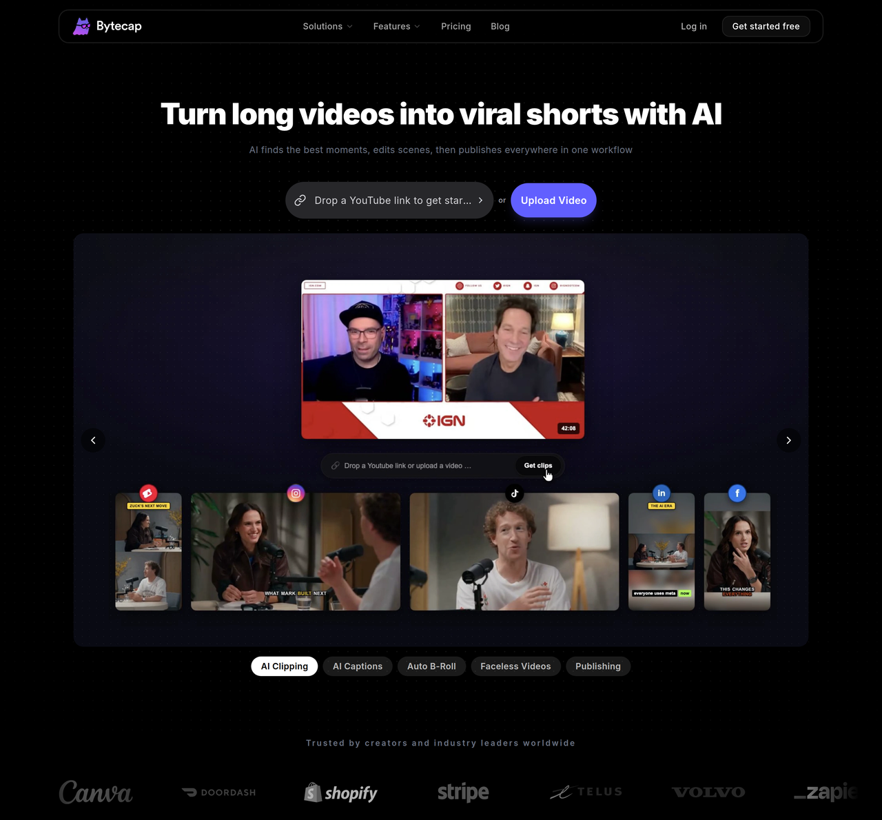 Screenshot of Bytecap