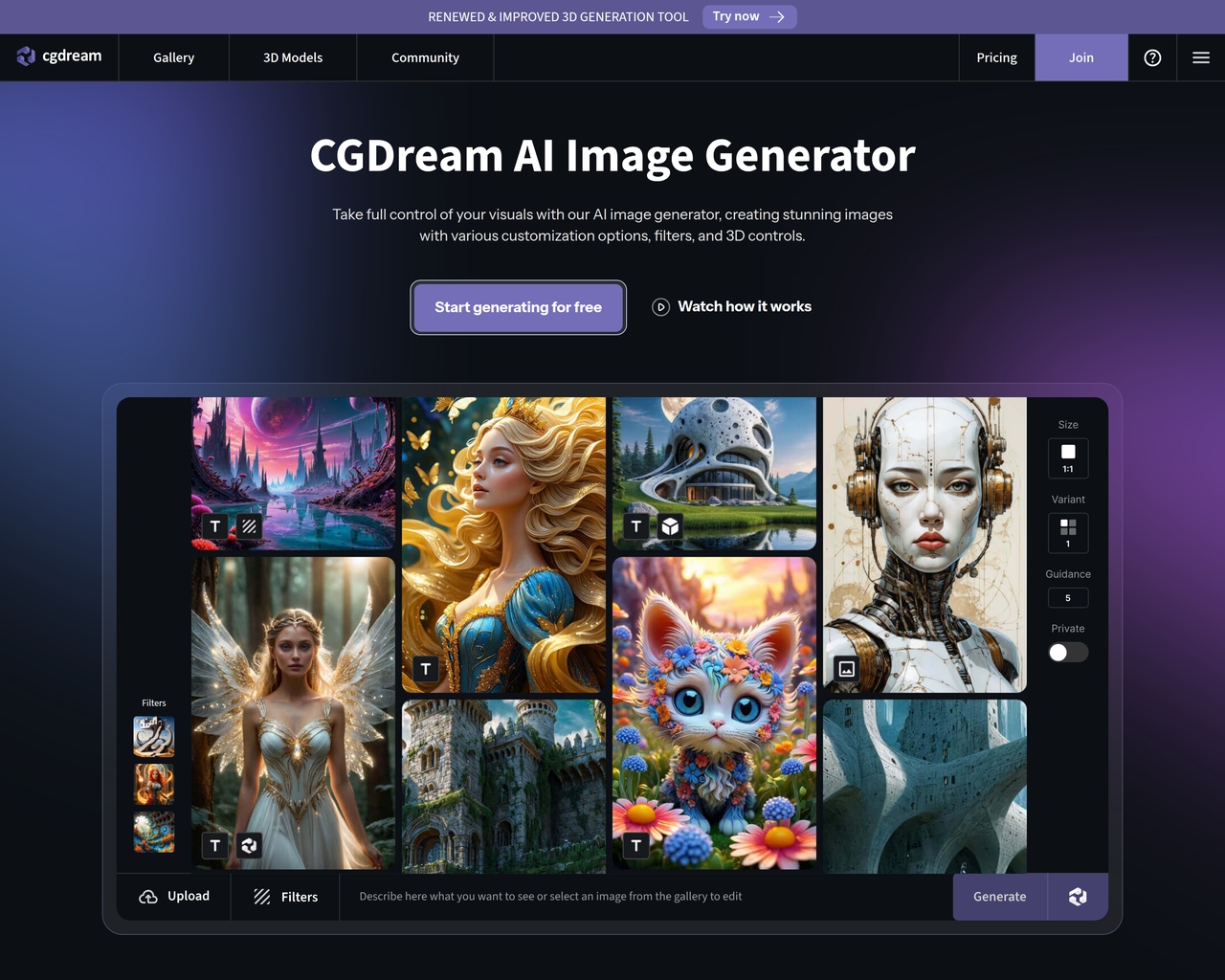 Screenshot of CGDream