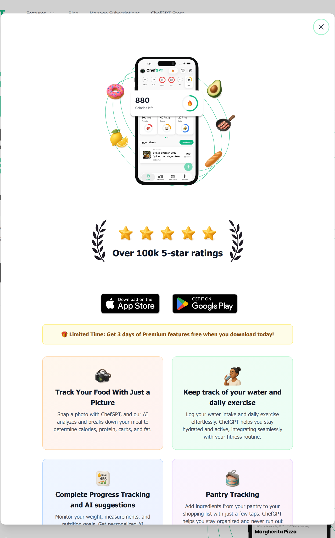 Screenshot of ChefGPT