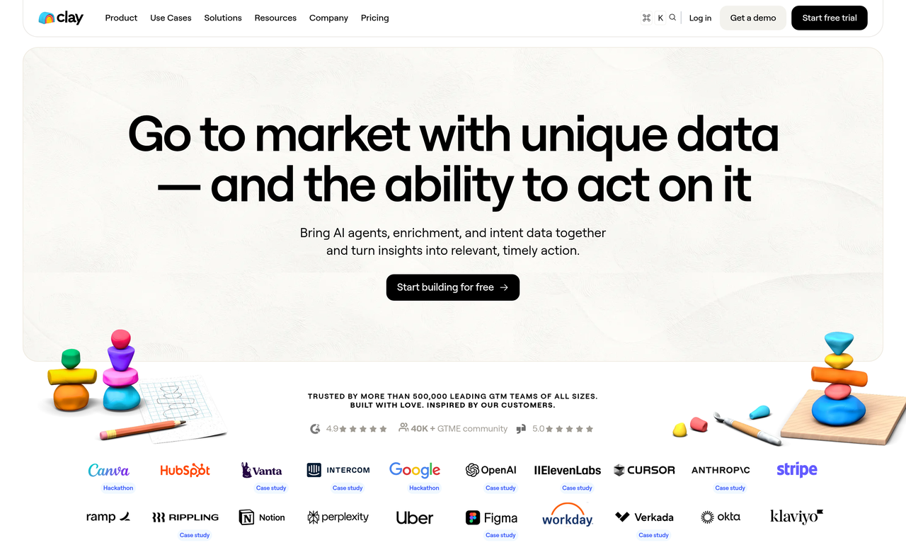 Screenshot of Clay