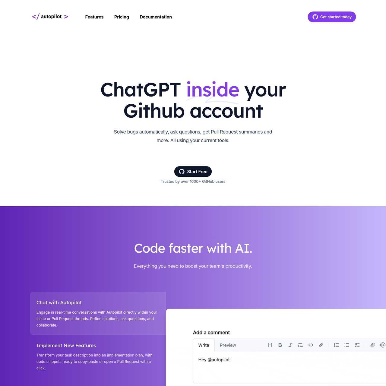 Screenshot of Code Autopilot