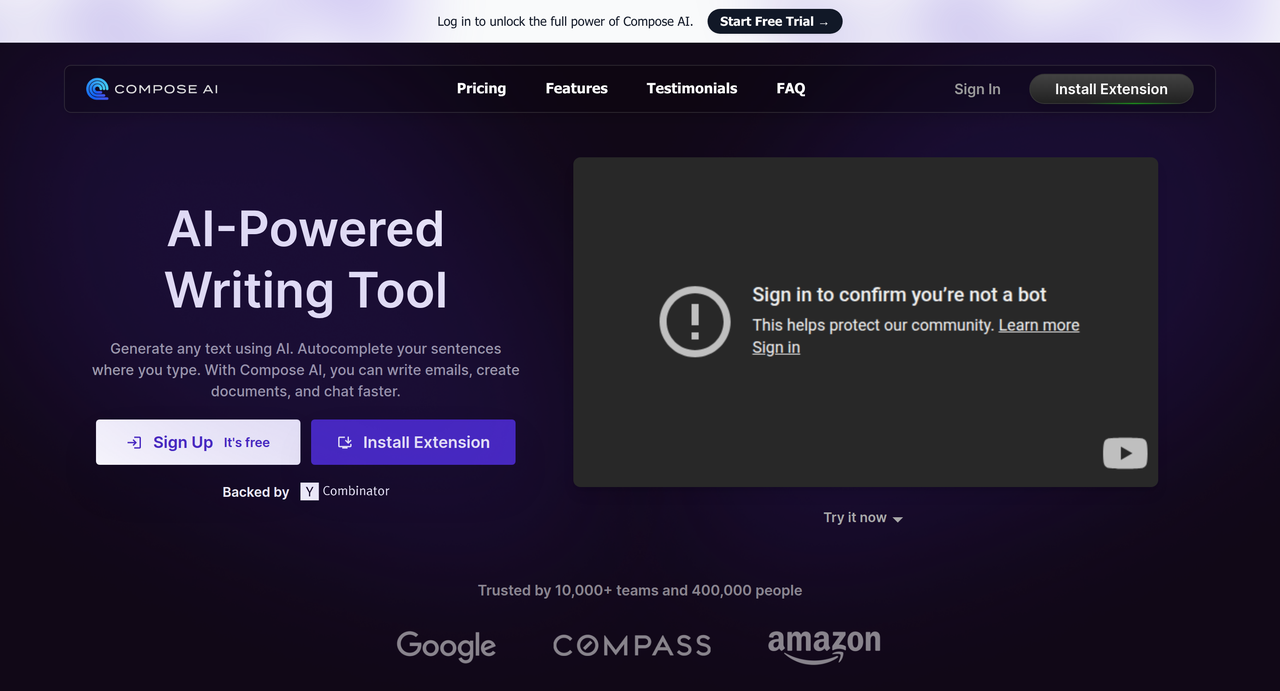 Screenshot of Compose