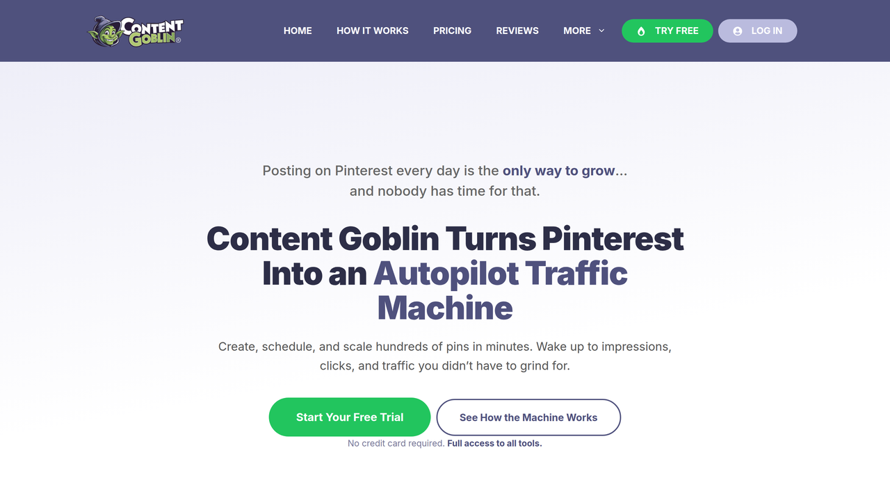 Screenshot of Content Goblin