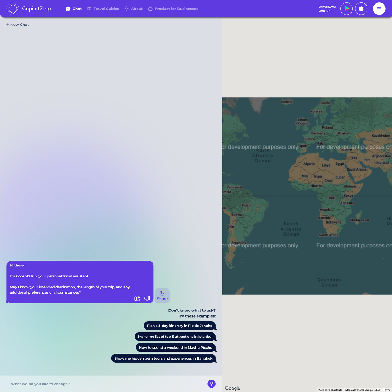 Screenshot of Copilot2trip