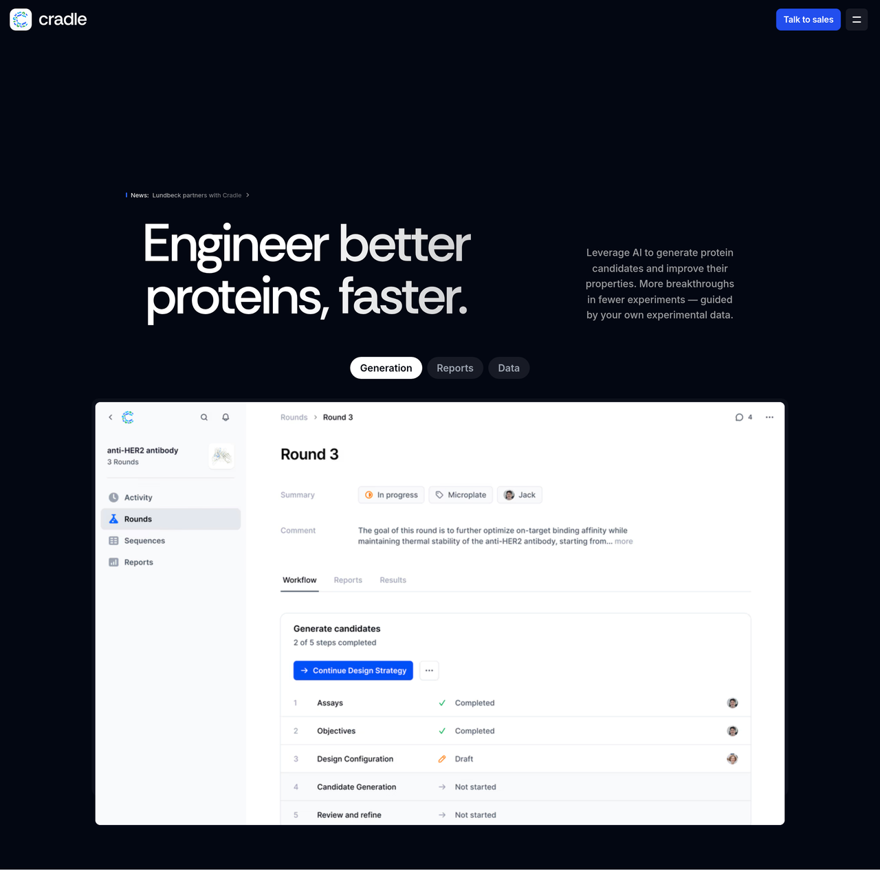 Screenshot of Cradle