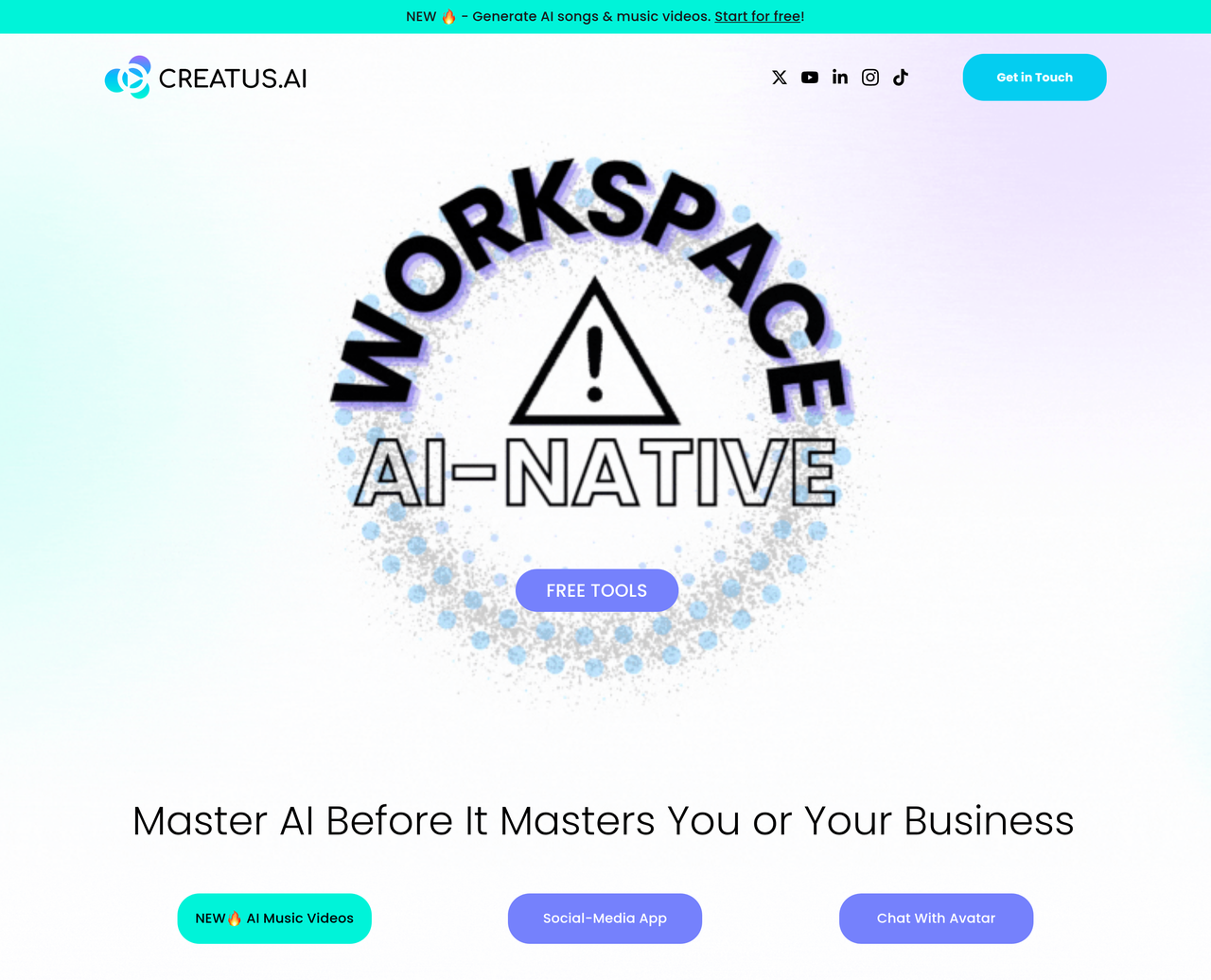 Screenshot of Creatus AI