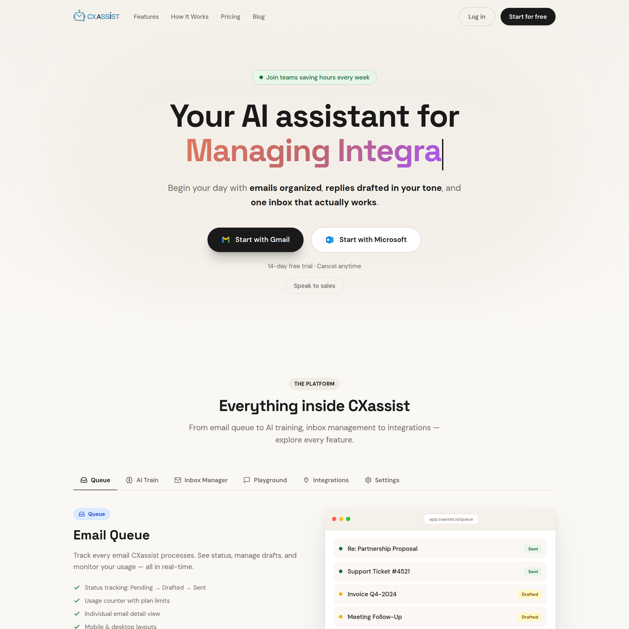Screenshot of CX Assist