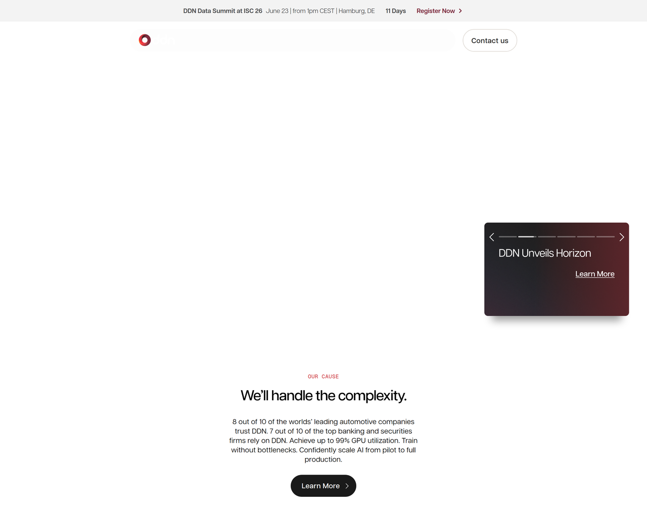 Screenshot of DDN