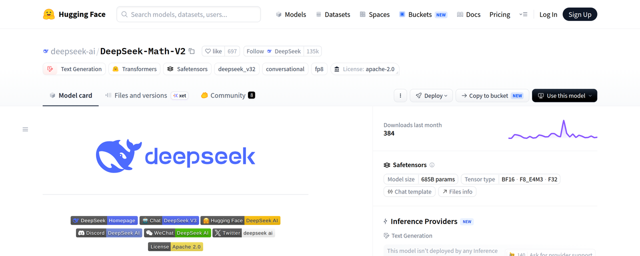 Screenshot of DeepSeek Math V2