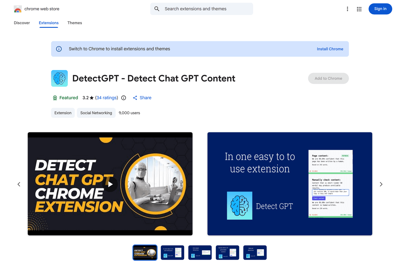 Screenshot of Detect GPT