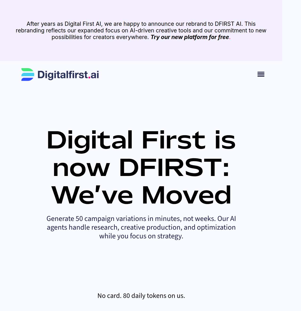 Screenshot of Digital First AI