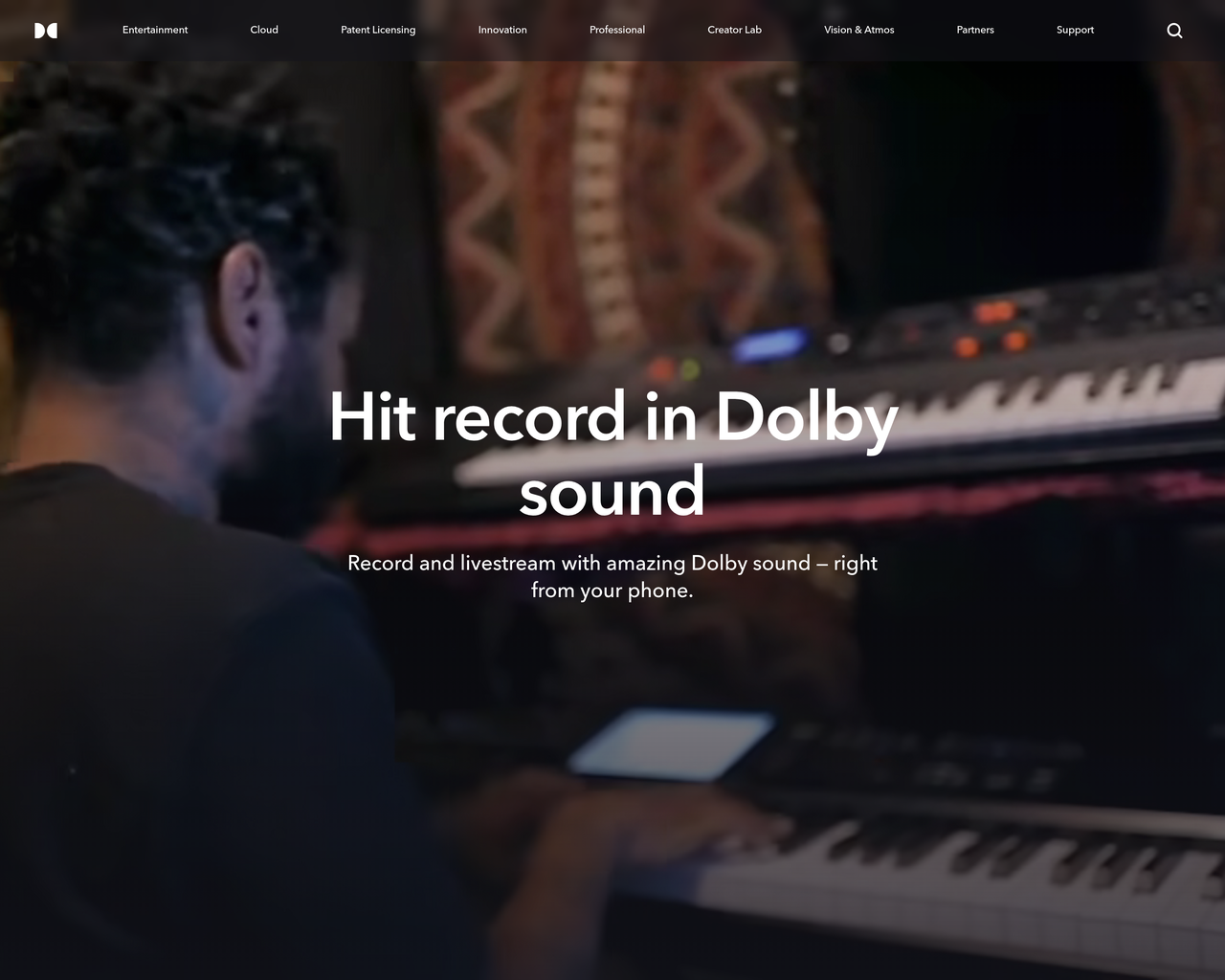 Screenshot of Dolby On