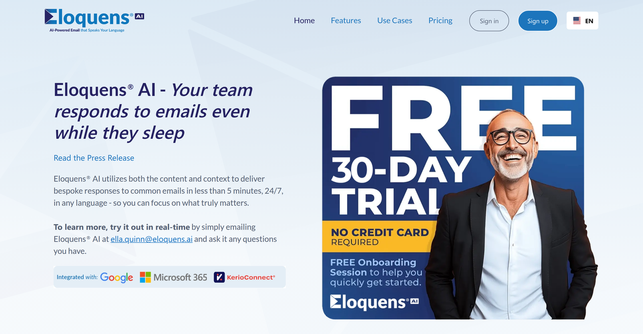 Screenshot of Eloquens AI