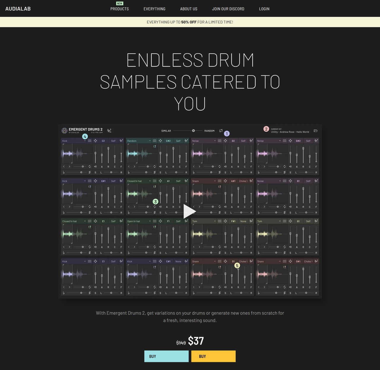 Screenshot of Emergent Drums