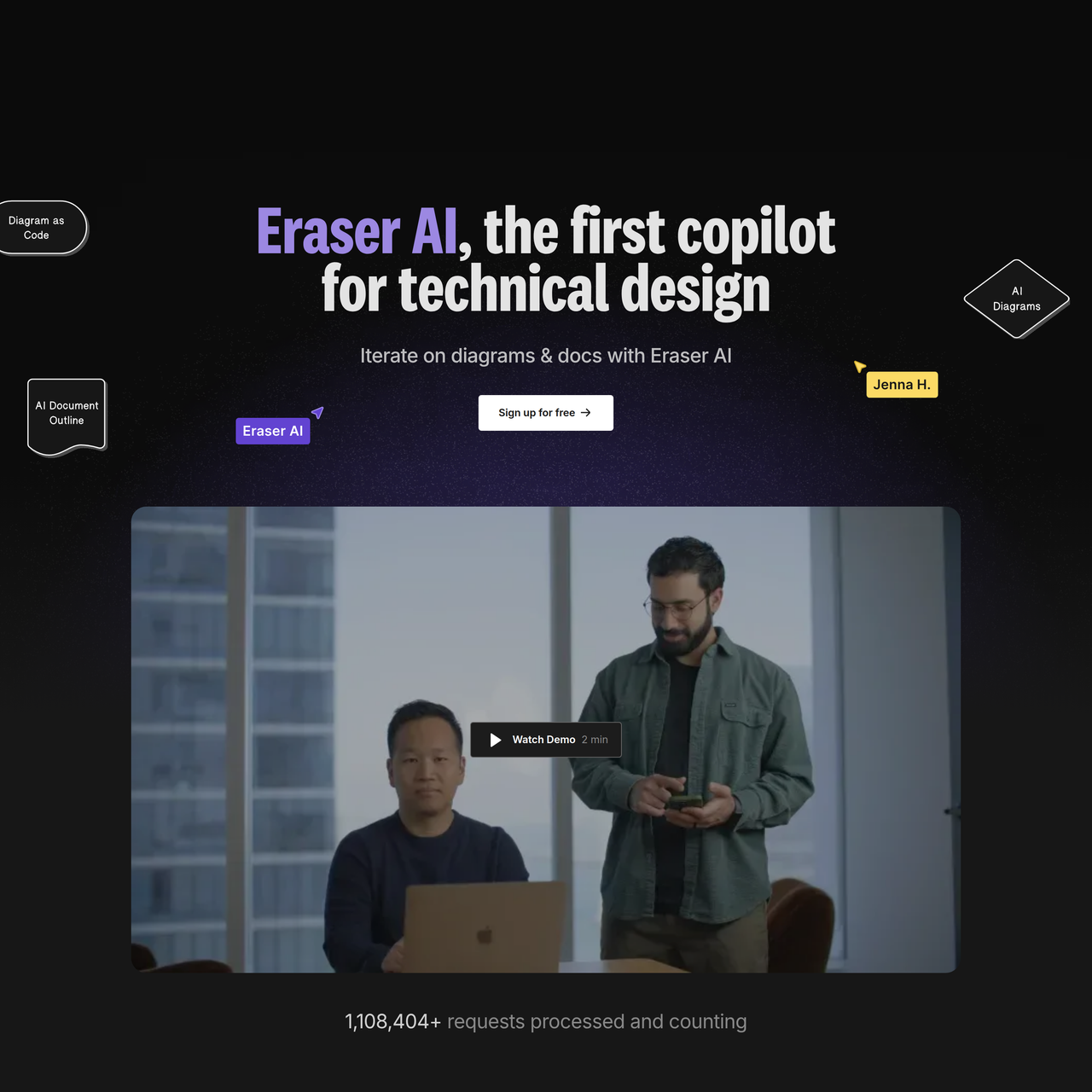 Screenshot of Eraser AI